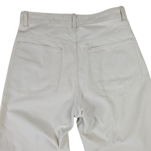 Buck Mason Womens Pants Size 29 Beige 100% Cotton Chinos Wide Leg High Rise - Picture 4 of 12